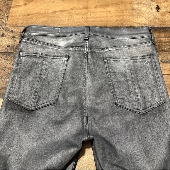Rag & Bone Metallic Coated Skinny Jeans - Picture 5 of 8